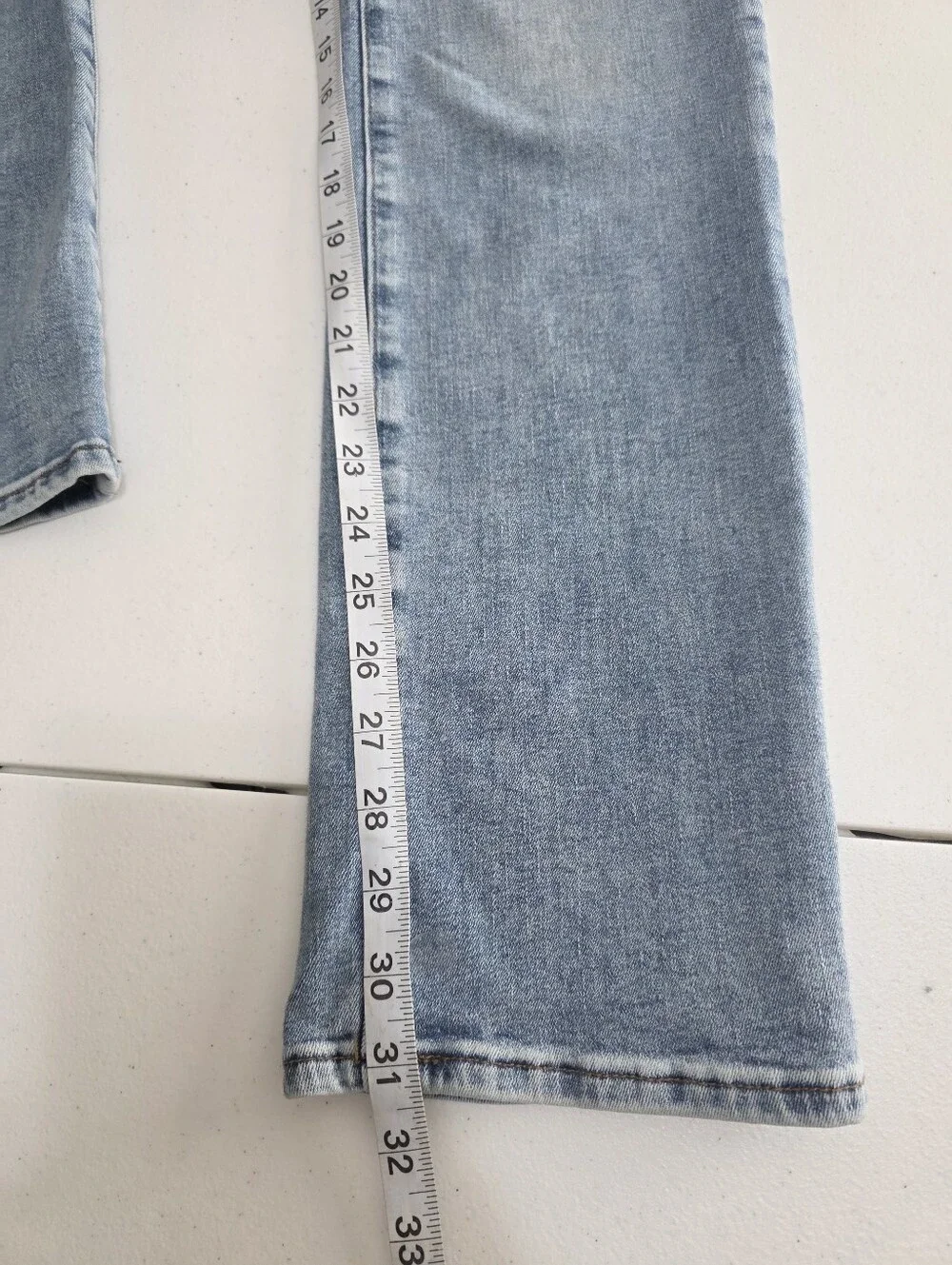 Mavi Kendra Mid Rise Straight Leg Jeans Women's‎ 27/32 Light Wash Stretch Denim